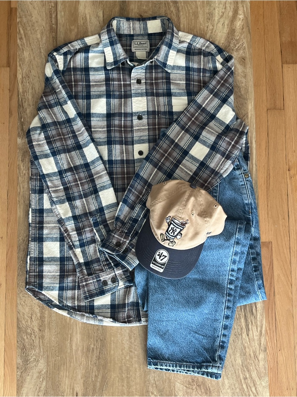 L.L. Bean Men'sPlaid Button-Down Shirt